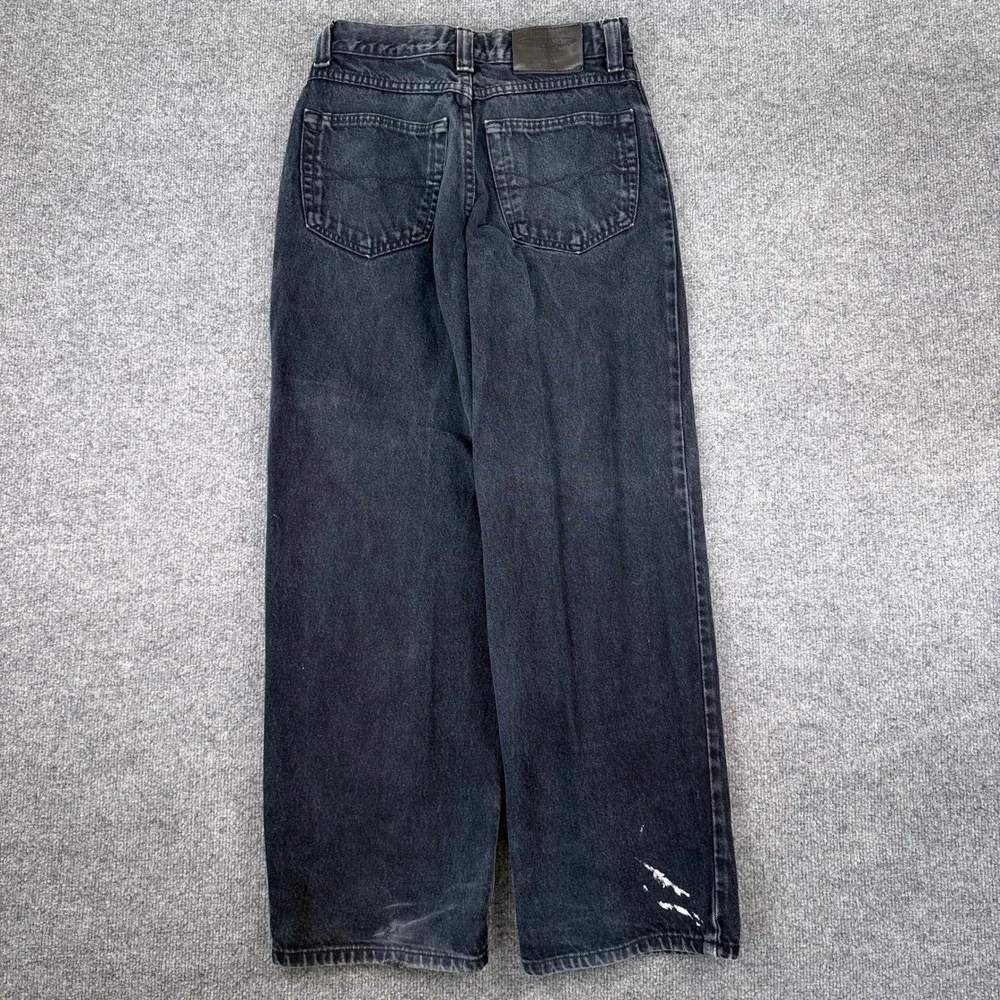 Vintage Anchor Blue Beyond Baggy Jeans Black Denim Mens 29x30 Wide Leg 90s Y2K
